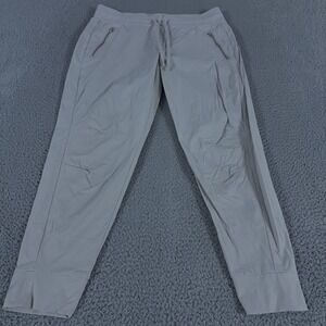 Athleta Trekkie Mid Rise Legacy Jogger Womens 1X Beige Pull On Yoga Gym Athletic